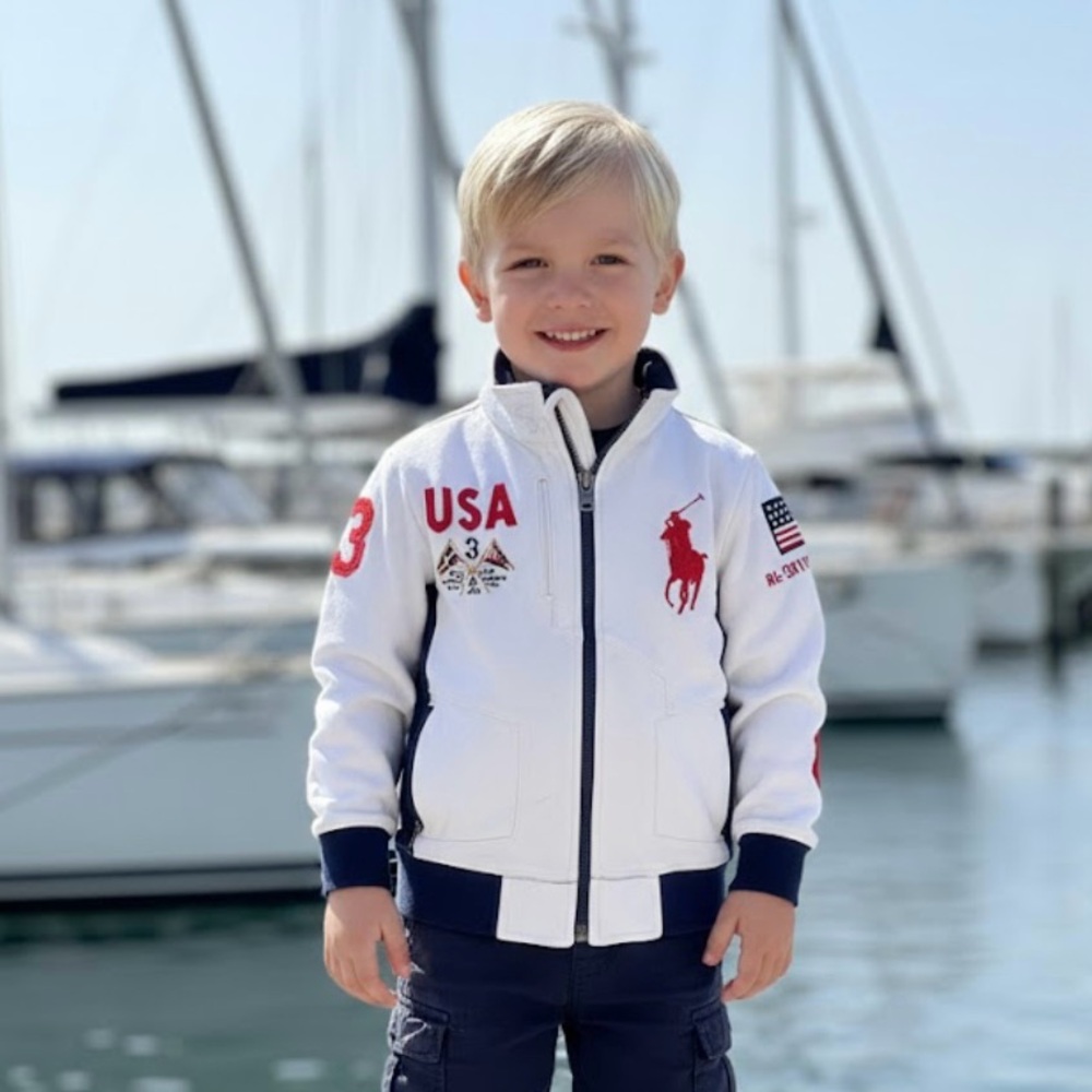 Rare vintage boys polo Ralph Lauren offshore racing zip up.